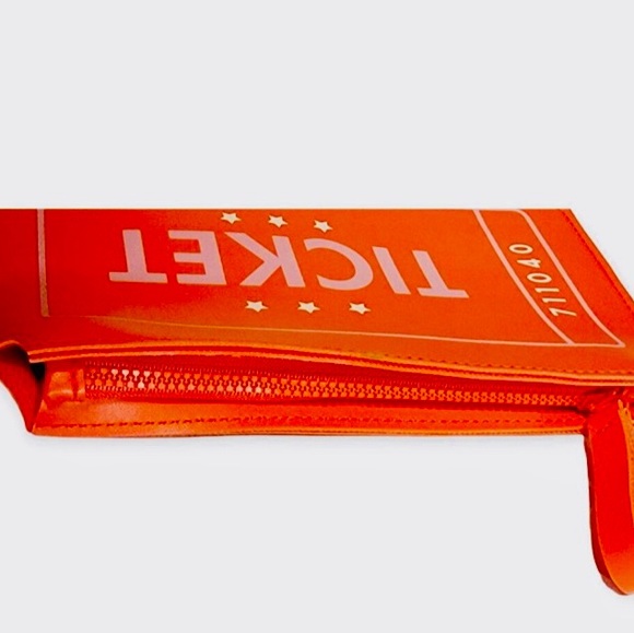 Ipsy Red Ticket-Shaped Zipper Bag for makeup
and Accessories EUC - Picture 2 of 5